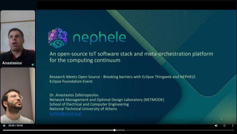 Anastasios Zafeiropoulos' presentation during the webinar