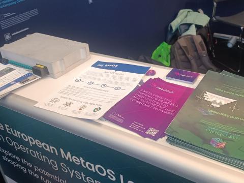 NEPHELE brochure in IoT Tech Expo booth