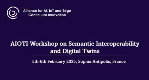 AIOTI Workshop on Semantic Interoperability and Digital Twins banner