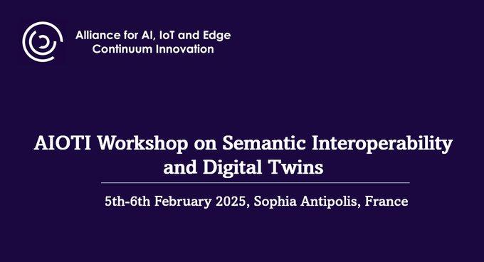 AIOTI Workshop on Semantic Interoperability and Digital Twins banner